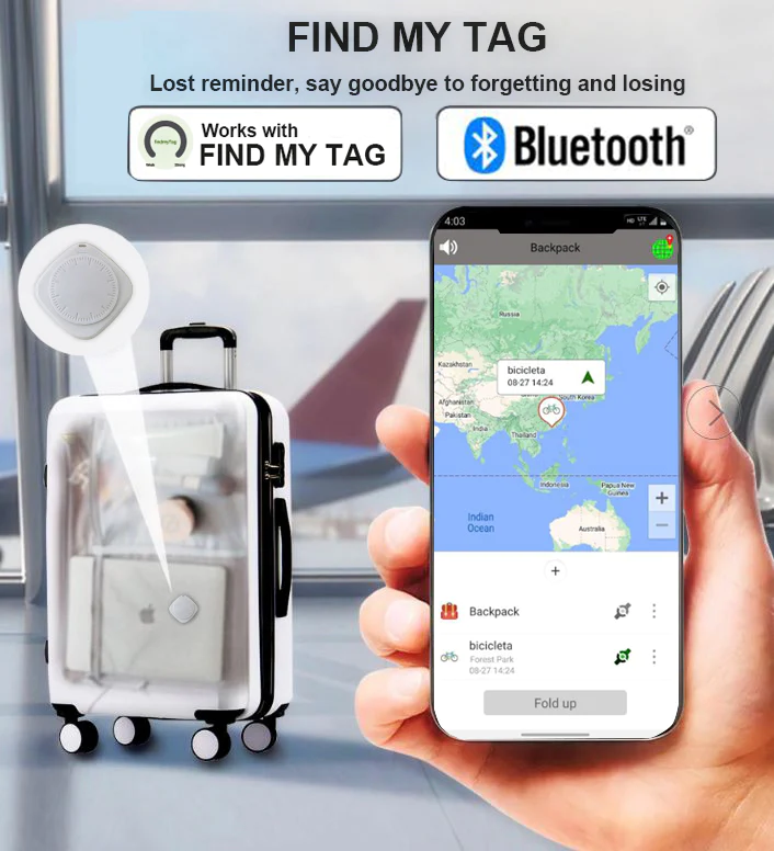 Global luggage tracking tag - FINDMYTAGBAG